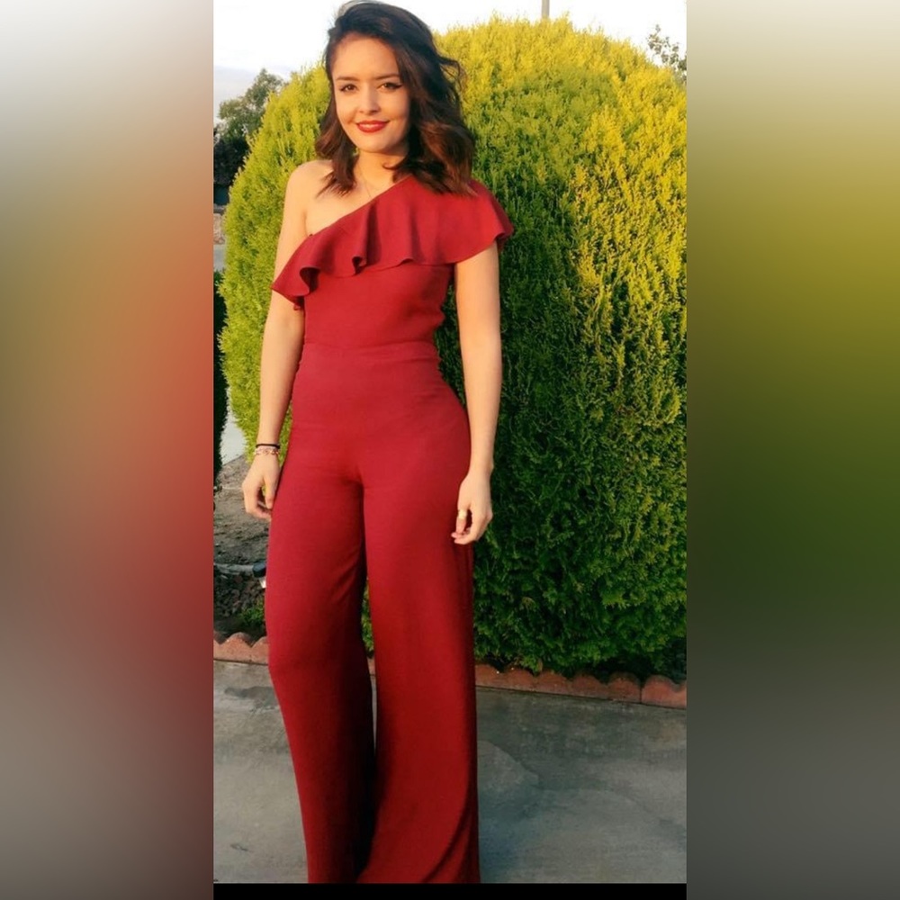 Zara jumpsuit one shoulder size S